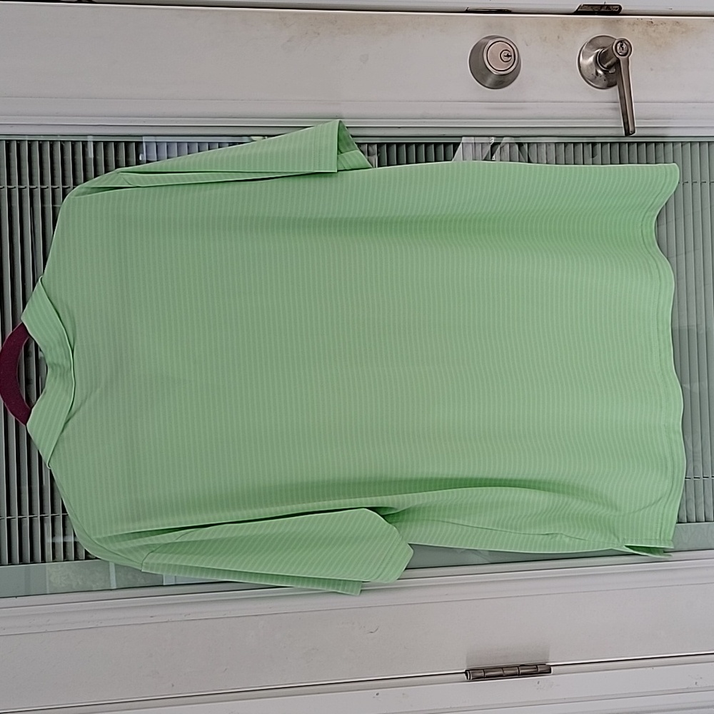 Ben Hogan Performance Striped Green Polo Shirt Sz L - Picture 4 of 6